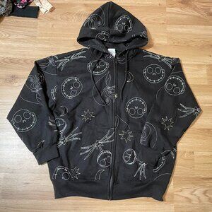 Nightmare Before Christmas embroidered character zip hoodie
